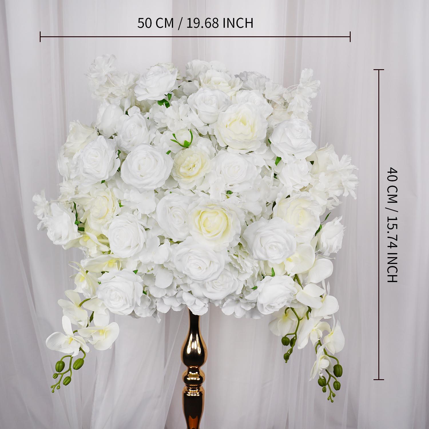 Artificial 50CM White Butterfly Orchid Rose Hydrangea Luxury Flower Ball 10 picture