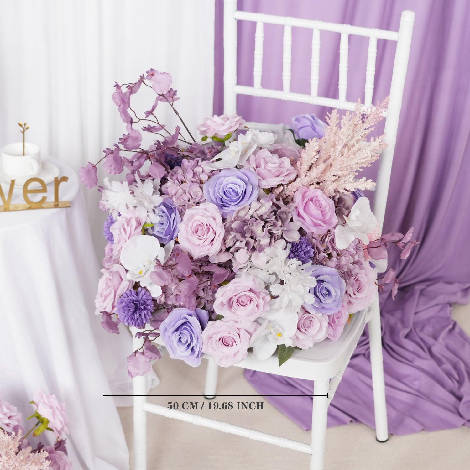 Artificial 5D Luxury Purple White Rose Butterfly Orchid Floor Row 9 picture