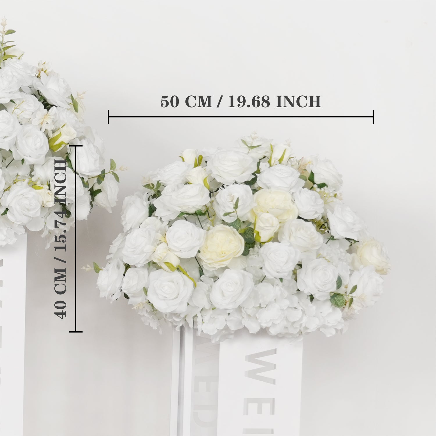 Hydrangea White Rose Aritificial Flower Ball Table Centrepiece Decor Figure 9