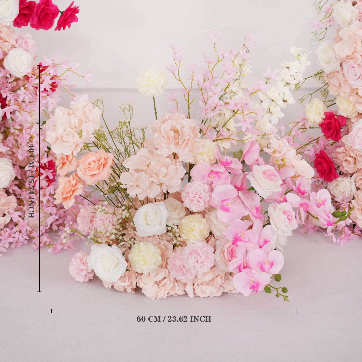 Pink And White Crocus Roses Flower Arrangement Wedding Decorations 12 picture