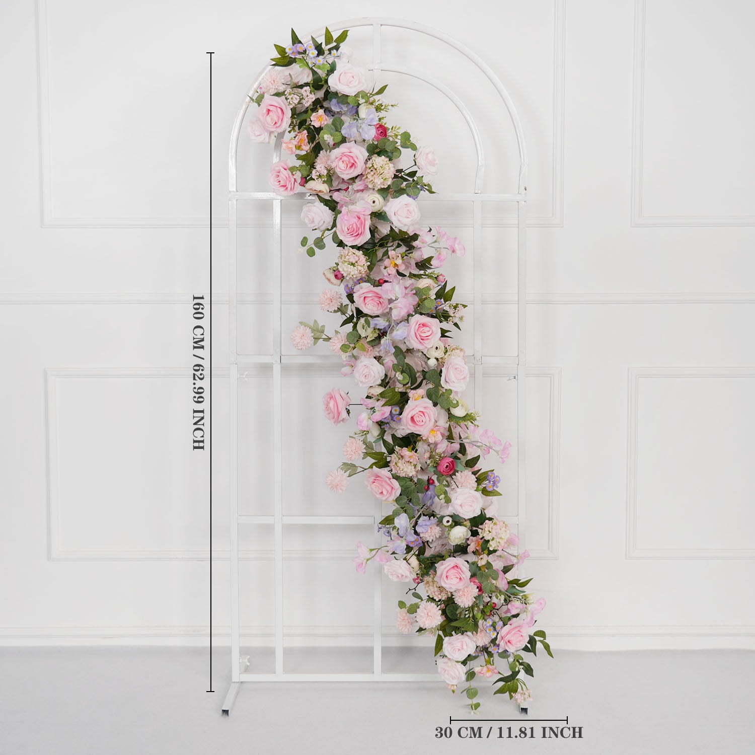 Pink Rose Wedding Horn Arch Backdrop Decor Figure 11