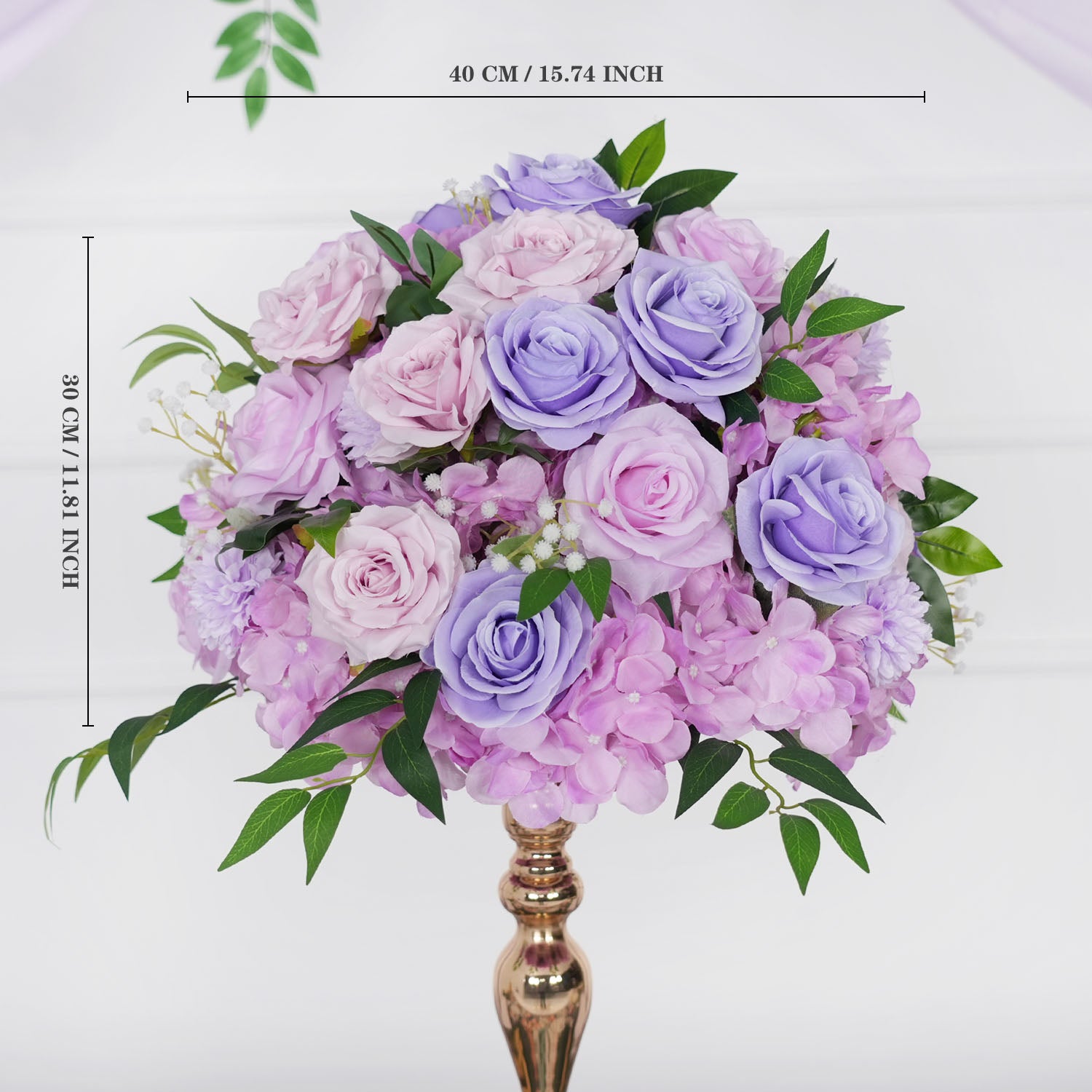 Purple Rose Backdrop Flower Row Wedding Decor picture 9
