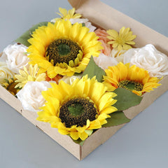 Simulation Sunflower Flower Box Spring Holiday Gift Boxed Flowers Mother's Day Birthday Diy