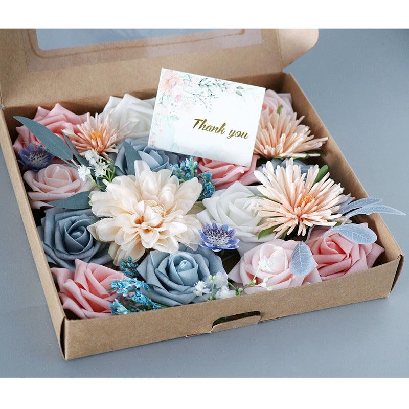 Simulation silk flower flower box wedding Valentine's Day DIY hand bouquet