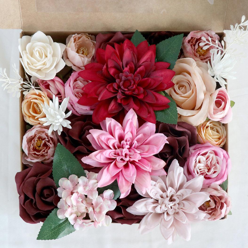 Simulation Flowers Boxed Birthday Proposal Gift Flower Box Diy Wedding Bridal Bouquet