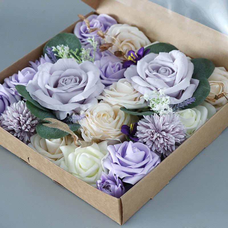 Simulation Silk Flowers Flower Box Valentine's Day Birthday DIY Hand Held Gift Set