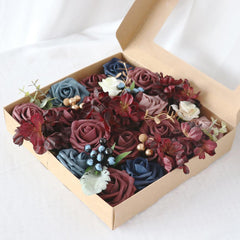 European vintage put simulation rose boxed flowers wedding birthday party gift flower box