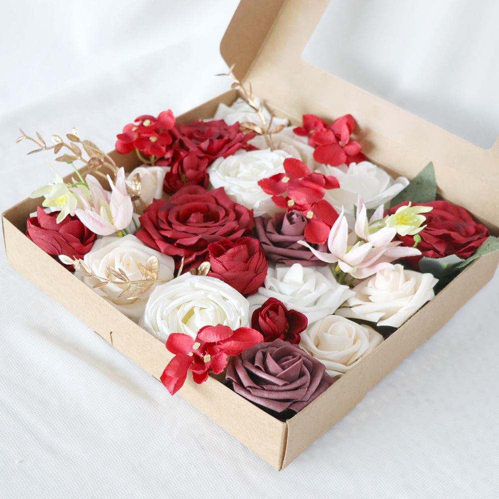 Simulation Flowers Boxed Flowers Valentine's Day Wedding Handmade Gifts Boxed Flowers Bridal