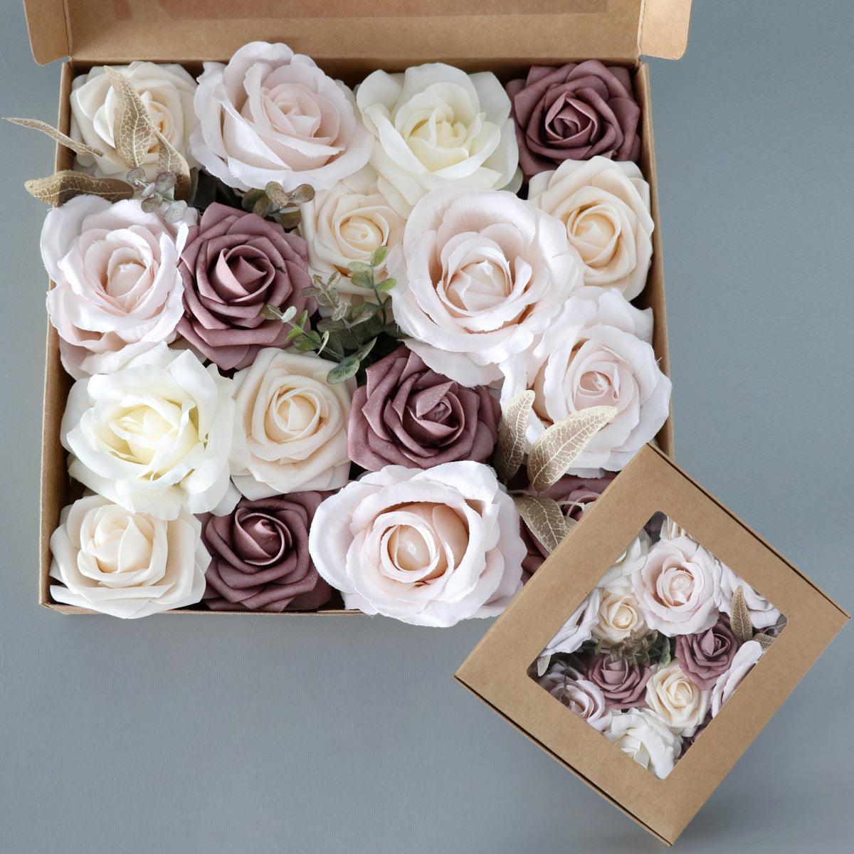 New simulation flower box Valentine's Day gift box flowers wedding bride hand bouquet DIY home bouquet