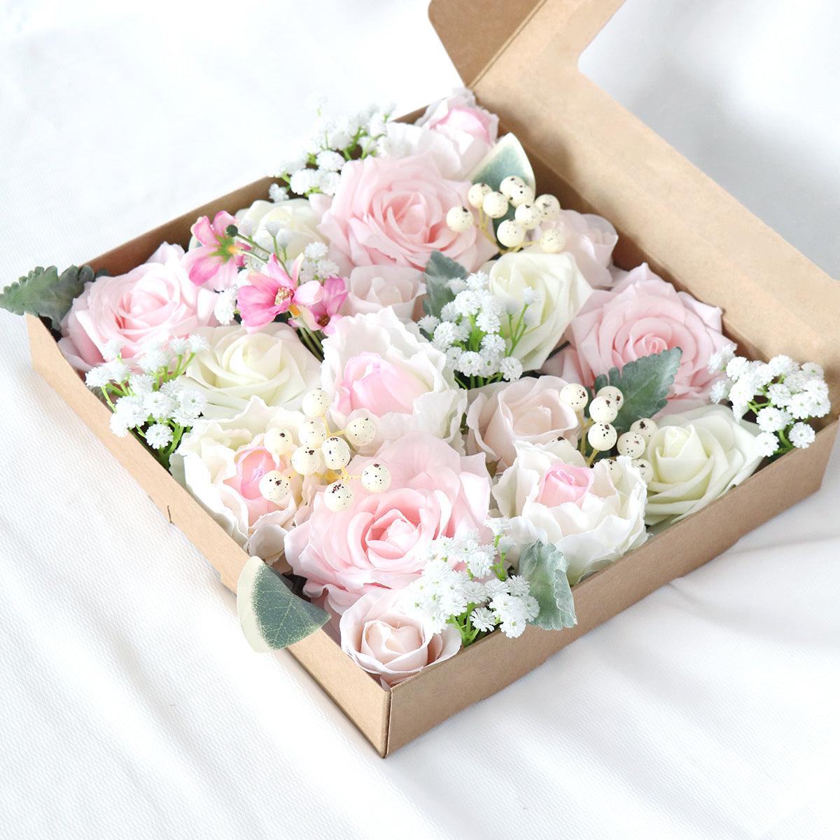 Simulation Flower Box Birthday Valentine's Day Day Gift Boxed Flowers Diy Wedding Bridal Bouquet