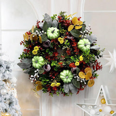 Christmas Supplies Eucalyptus Pumpkin Wreath Front Door Hanging Decoration Christmas Decoration Wreaths