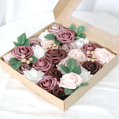 PE Rose Box Wedding Simulation Boxed Flowers Valentine's Day Birthday Gift Box Flowers Diy Home Flowers