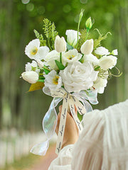 Wedding artificial flower bride colorful hand holder