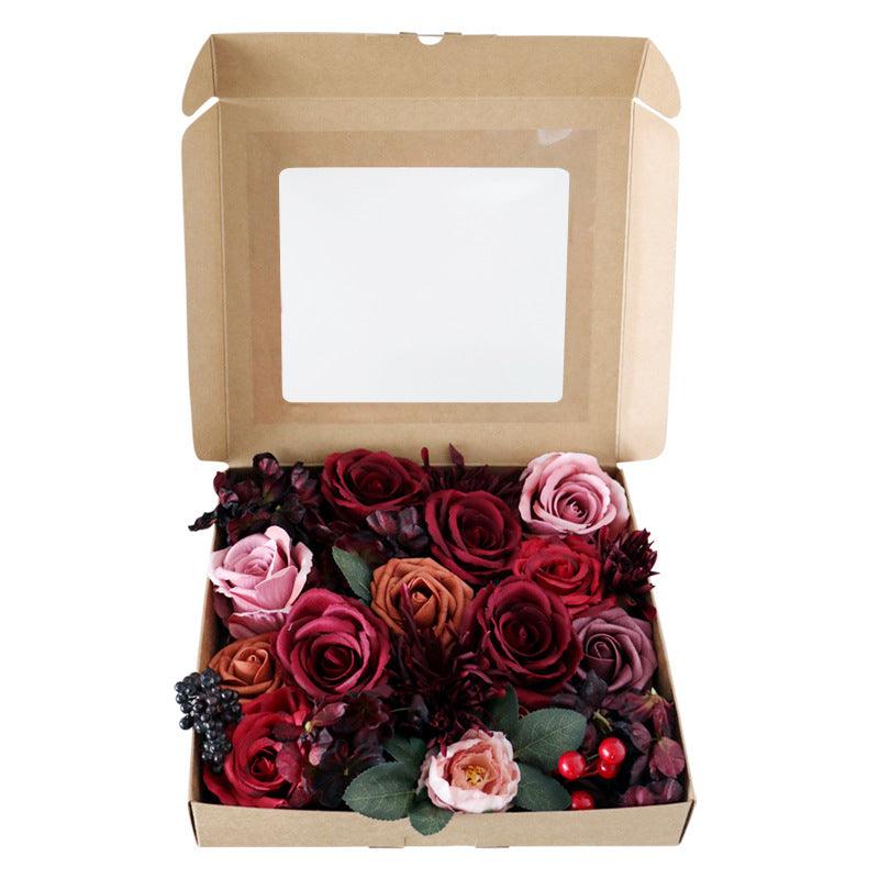 Simulation Rose Boxed Flowers Wedding Birthday Party Gift Flower Boxes