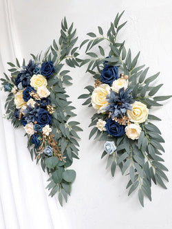Yellow Purple Color Greenery Wedding Hanging Corner Floral Decor