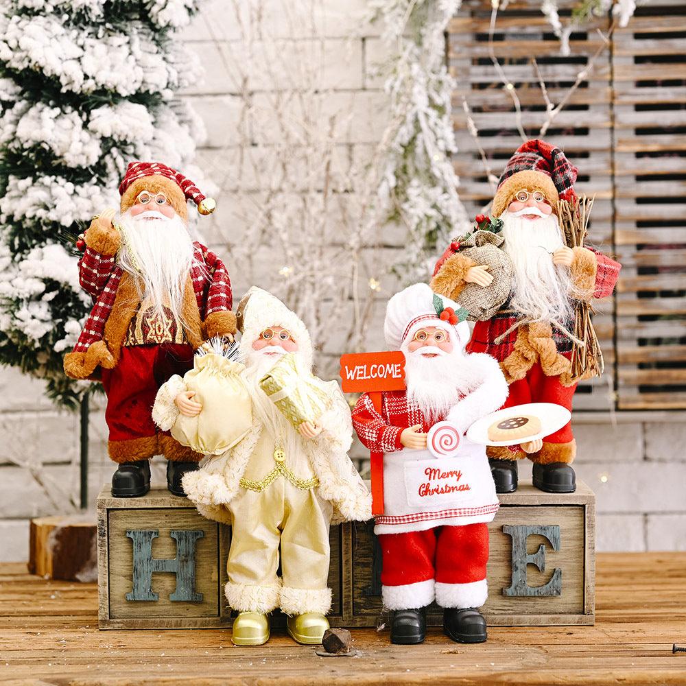 Christmas New Decoration Supplies Standing Santa Claus Doll Creative Toys Decoration