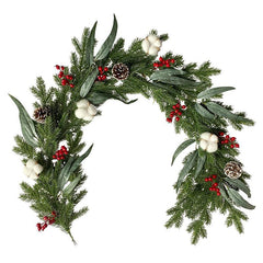 Simulation pine needles rattan Christmas atmosphere decoration pine cone cotton red fruit indoor wall decorations