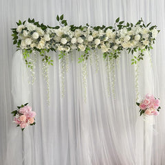 Simulated Wedding Forest Series Long Striped Flower Row Arch