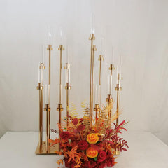 Iron plated gold candlestick wedding candlestick props