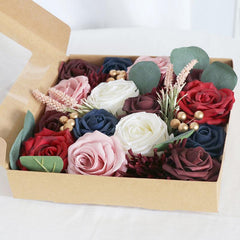 European Wedding Boxed Flowers Holiday Party Gifts Flower Boxes Simulation Flowers Diy Home Bouquet