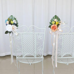 Simulated flower chair back flower wedding bouquet decoration