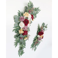 Light Champagne Wedding Arch Hanging Corner Floral Decor