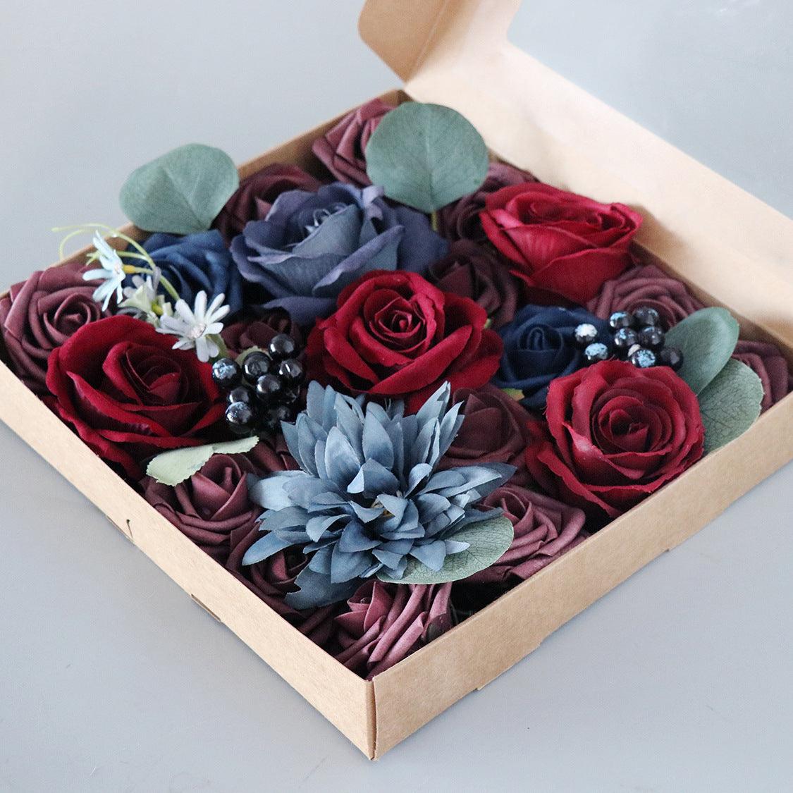 Simulation Flower Box Flower Valentine's Day Birthday Teacher's Day Gift Box Flower Wedding Accompanying Gift