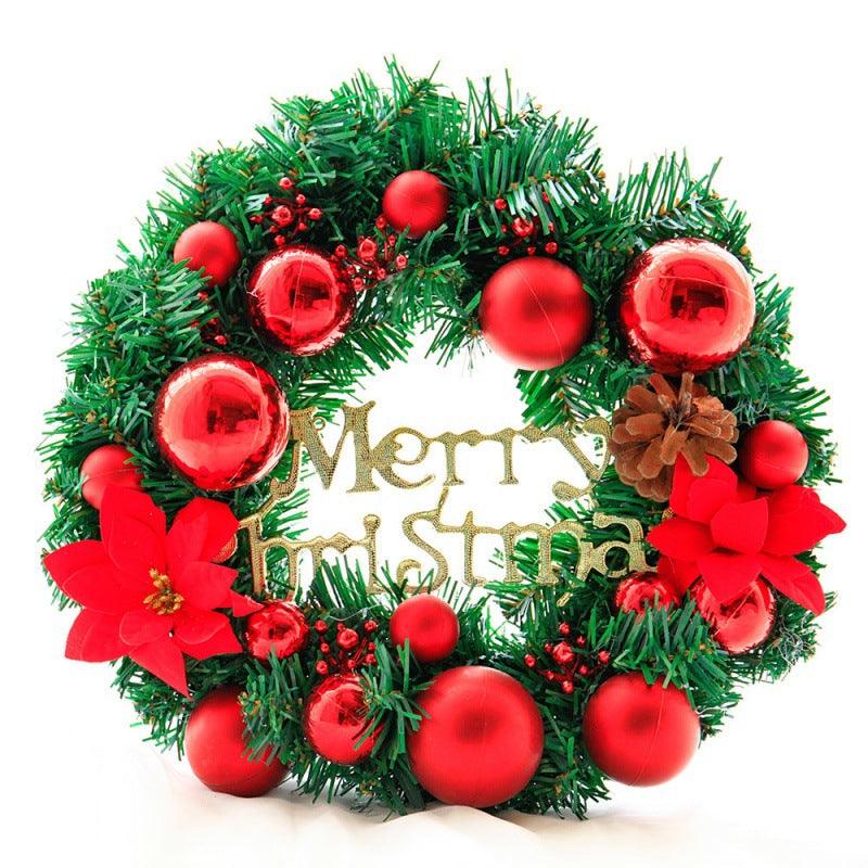 New Christmas Wreath Saffron Wreath 30/40/50 Decoration Door Decoration Hanging Decoration Supplies