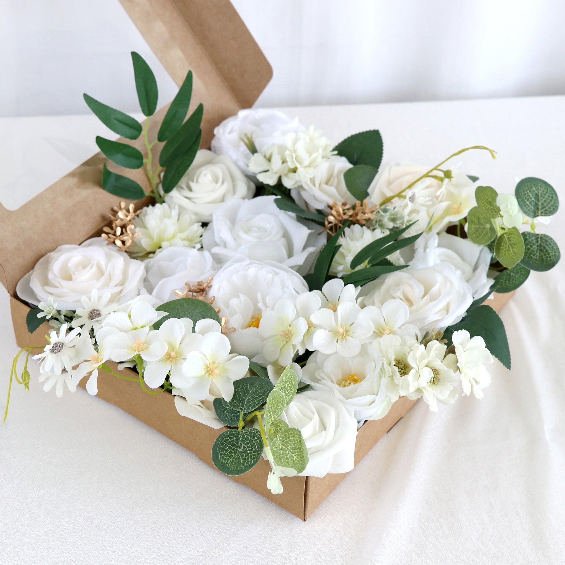 New boxed flowers simulation flowers wedding atmosphere decoration props outdoor decoration gift box flowers