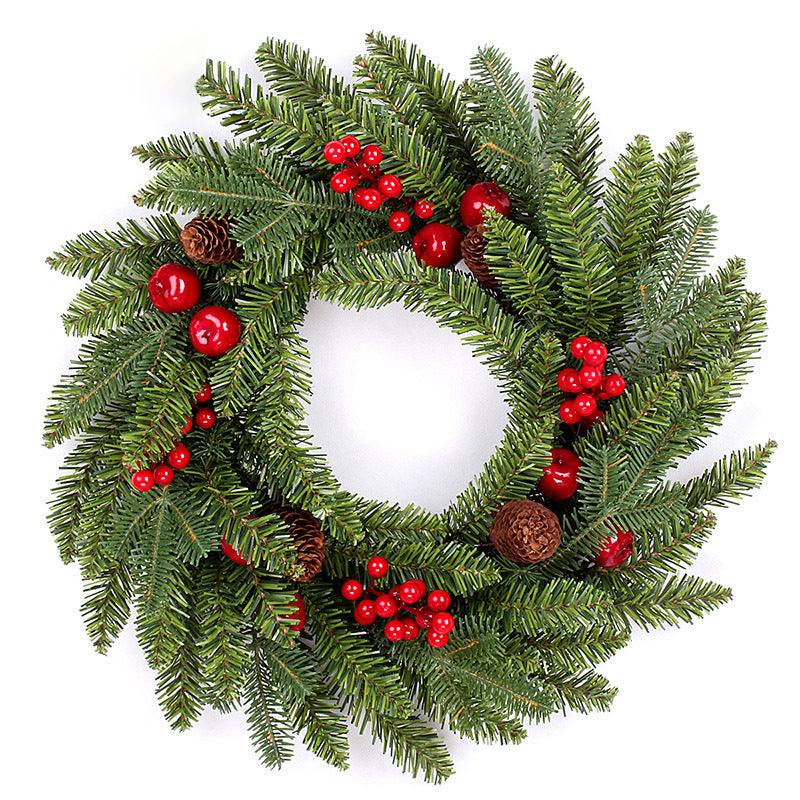 Mixed Wreaths Window Door Hangings Matching Rattan Wreath Decorations Decorative Christmas Flowers