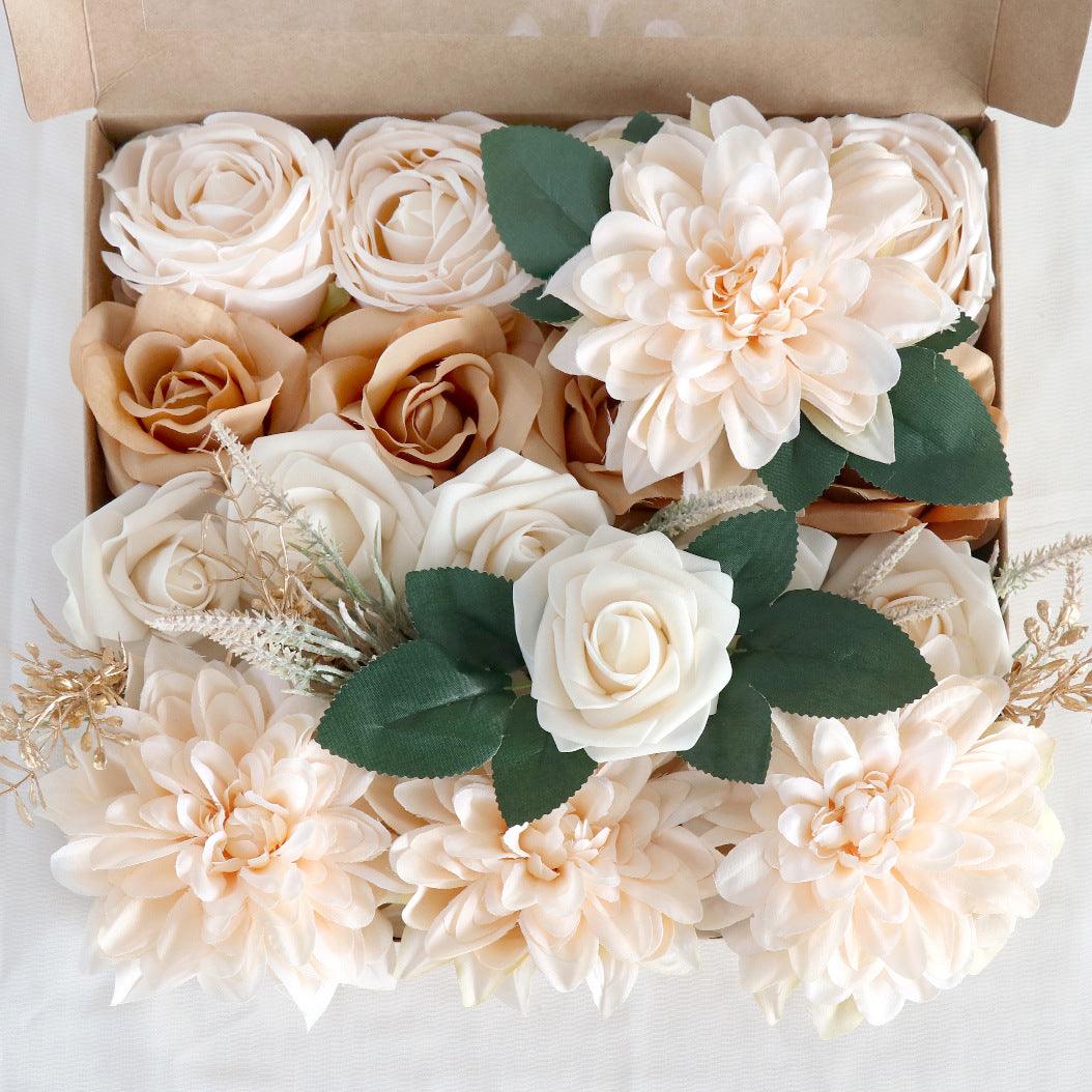 Simulation Boxed Flowers Wedding Diy Bridal Bouquet Wedding Arrangement Fake Flowers Flower Boxes