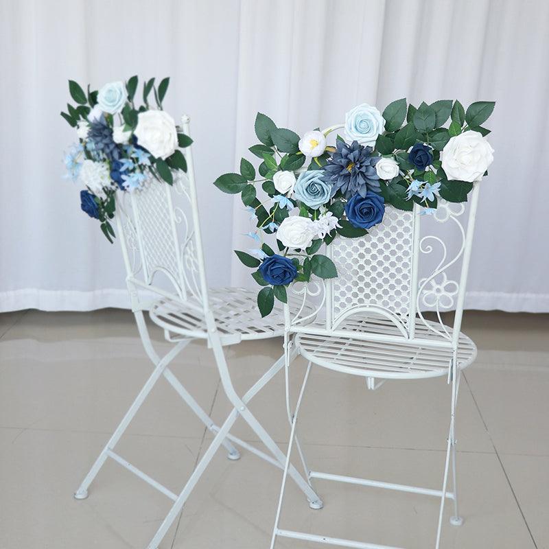 Simulated Huasen Series Outdoor Wedding Welcome Sign Corner Flower Chair Back Flower Decoration