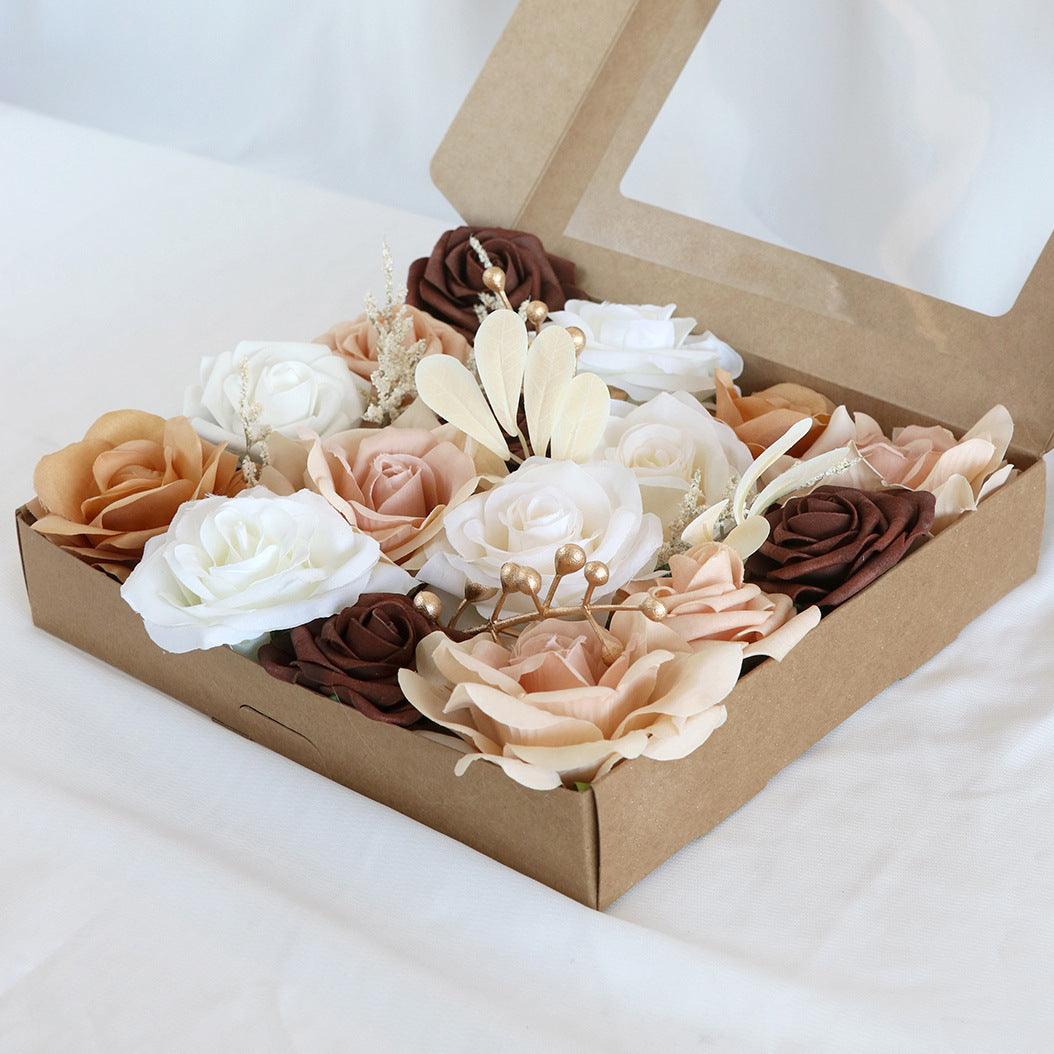 Roses in a Box Birthday Valentine's Day Gift Flower Box Diy Wedding Bridal