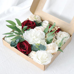 Simulation Flowers Boxed Flowers Western Wedding Bridal Bouquet Birthday Party Gift