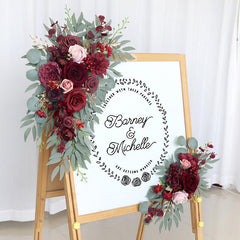 Simulated flower wedding welcome sign decoration corner flower props