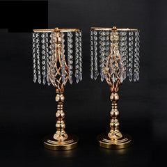 Wedding Decorative Flower Ware Iron Art Electroplated Tassel Crystal Roadmap