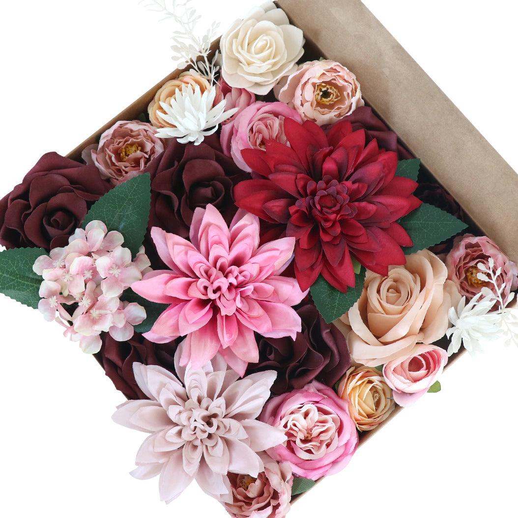 Simulation Flowers Boxed Birthday Proposal Gift Flower Box Diy Wedding Bridal Bouquet