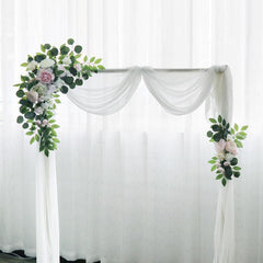 Simulation Rose Eucalyptus Arch Flower Forestry Outdoor Wedding Signing Table Corner Flower