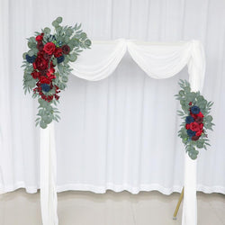 Red Blue Color Greenery Wedding Hanging Corner Floral Decor