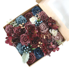 European vintage put simulation rose boxed flowers wedding birthday party gift flower box