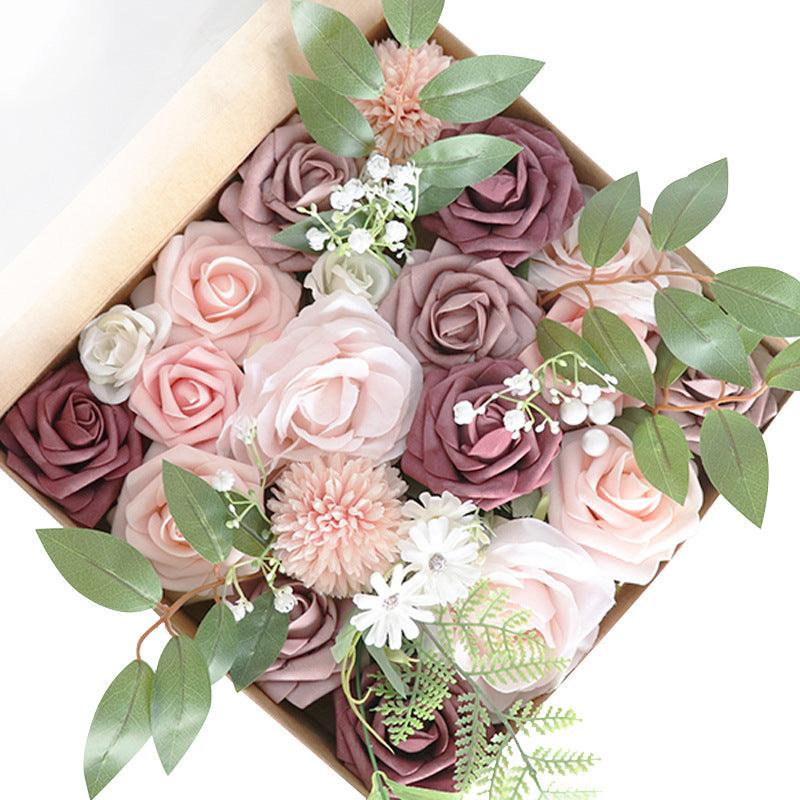 Simulation Boxed Flowers European Wedding Bridal Bouquet