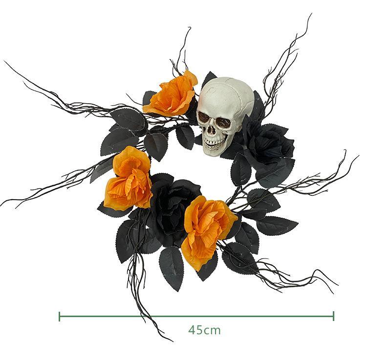 Simulated rose leaf wreath Halloween indoor decoration props