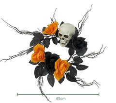 Simulated rose leaf wreath Halloween indoor decoration props