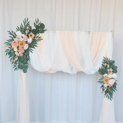 Light Champagne Arch Flowers for Wedding Party Decor