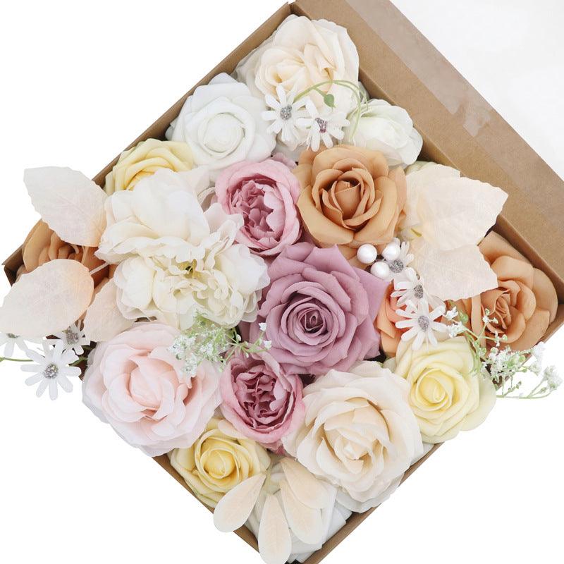 Boxed flowers DIY rose simulation hand bouquet Valentine's Day gift flower box