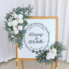 Wedding Arch Flower Simulation Rose Welcome Sign Wedding Party