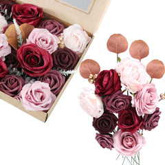 Simulation Flower Flower Box Wedding Birthday Fake Flower Gift Box DIY Home Flower Bouquet