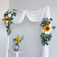 Simulation Sunflower Wedding Hanging Corner Floral Decor