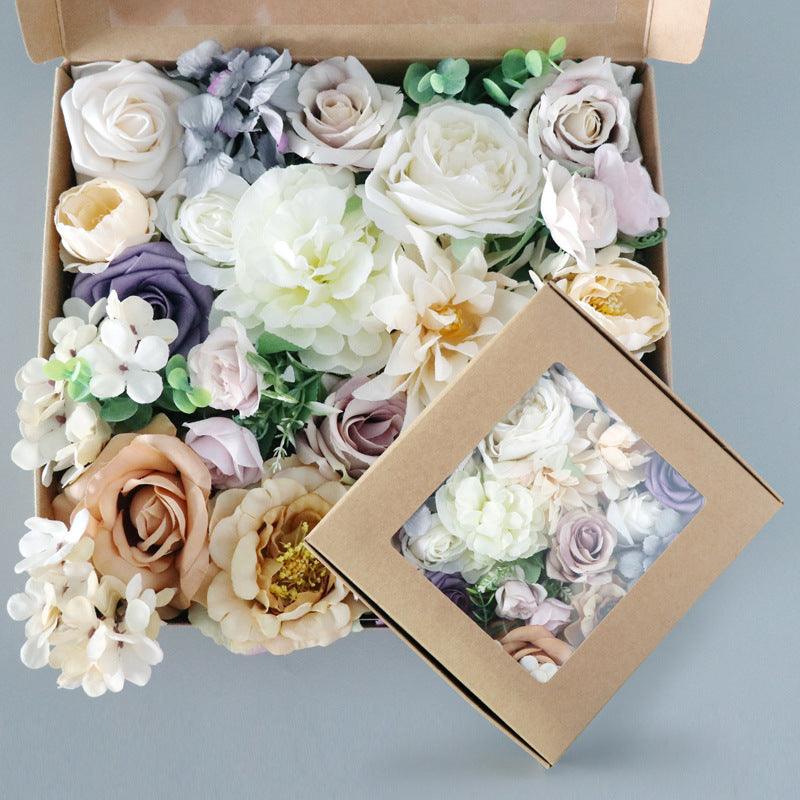 Simulation Boxed Flowers Valentine's Day Wedding Gift Flower Box Diy Bridal Bouquet