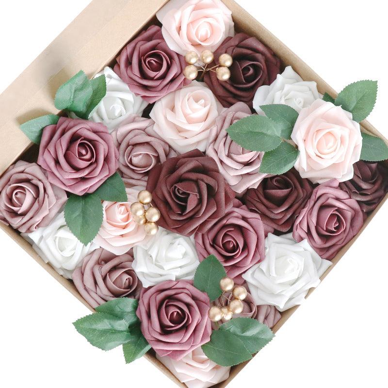 PE Rose Box Wedding Simulation Boxed Flowers Valentine's Day Birthday Gift Box Flowers Diy Home Flowers